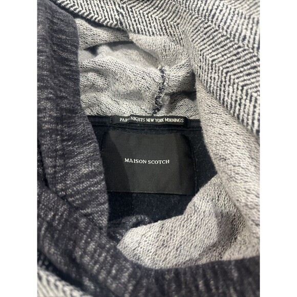 Maison Scotch Casual Funnel Neck Double Hood Hoodie Pullover Sweater Size Medium - Picture 7 of 12